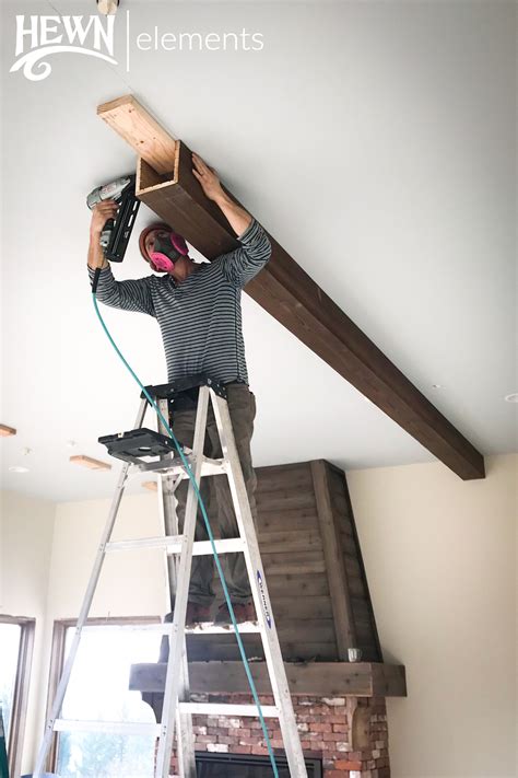 how to install faux beams